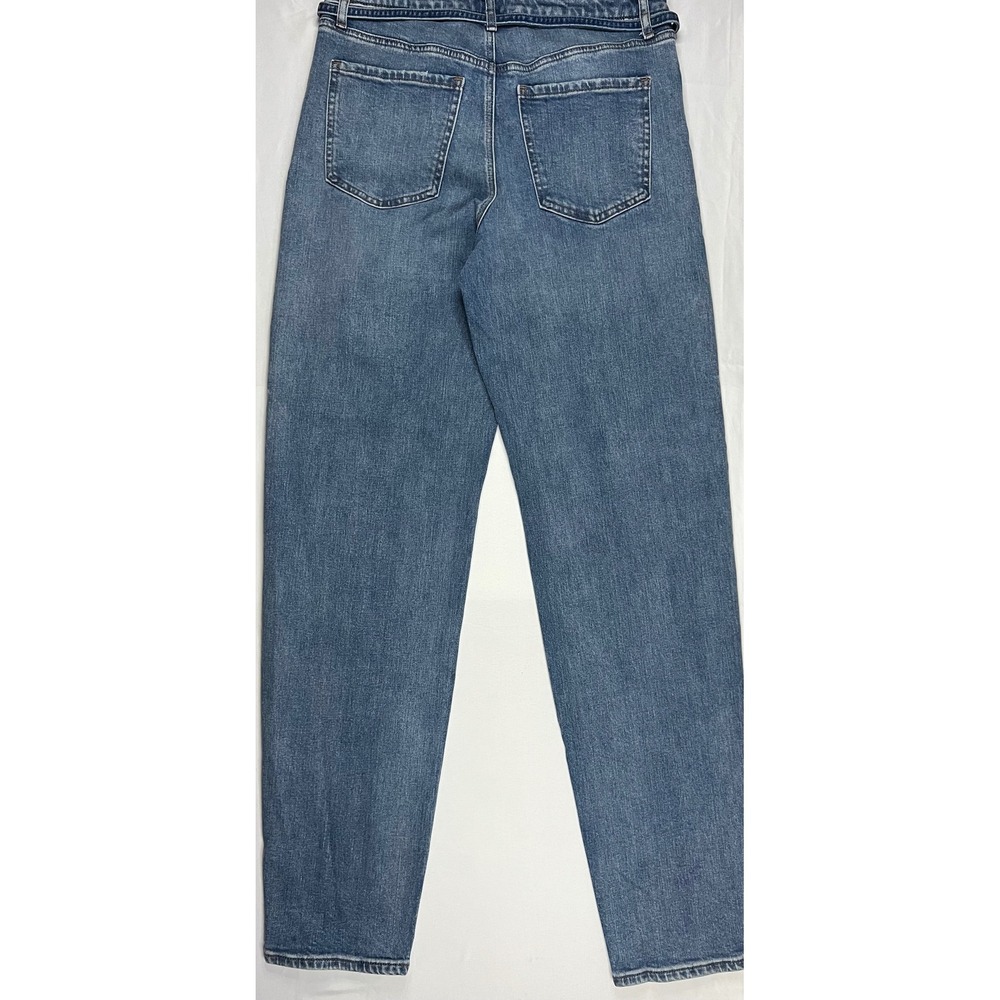 Express Relaxed Tapered Mid Rise Jeans Medium Wash Denim Belted 4R 006711639 - Picture 2 of 7